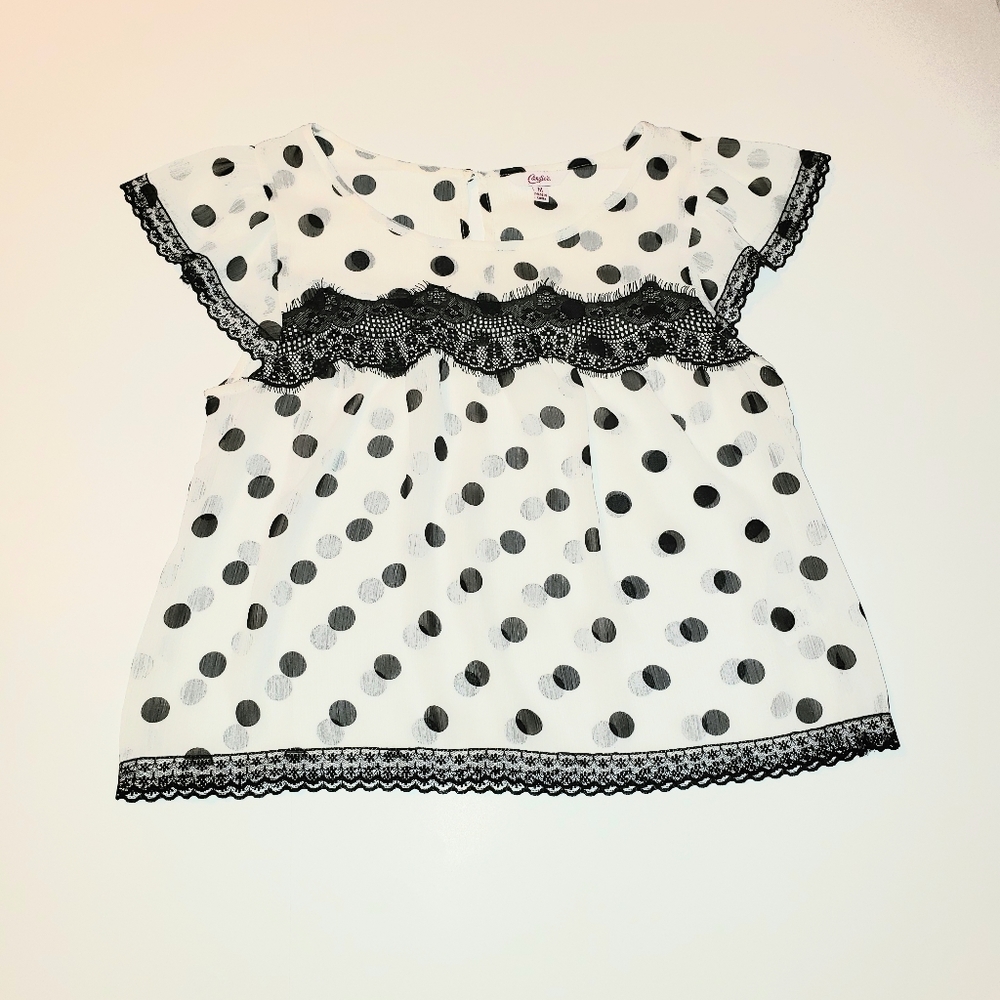 NWOT Candies Sheer Cropped Overlay Top, Size Med